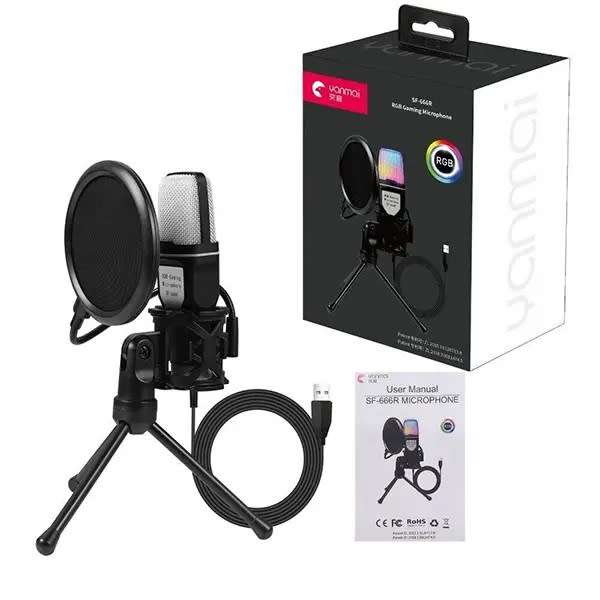 DW YANMAI USB Condenser Microphone Gaming Mic SF-666R