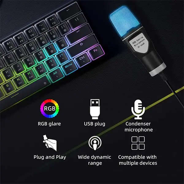 DW YANMAI USB Condenser Microphone Gaming Mic SF-666R