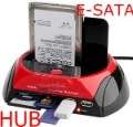 SATA HDD Docking + Card Reader + Hubs USB + 2-PORT HUB + CARD READER Brand New