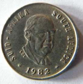 Suid-Afrika / South Africa 5c Coin - 1982