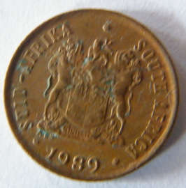 Suid-Afrika / South Africa  1c Coin - 1989