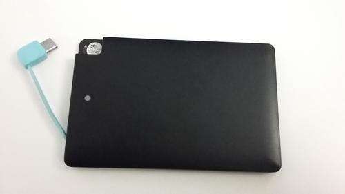 power bank (ultra thin) 2500mAh- with built it cable,  weighs 55g