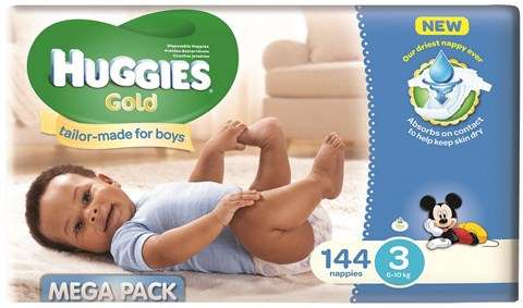 BULK Nappies Huggies Gold Mega Boxes