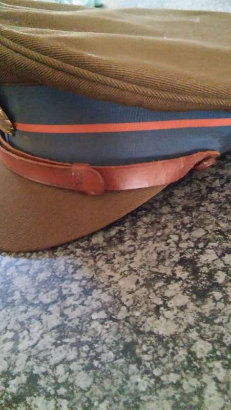 OLD  VINTAGE SOUTH AFRICAN  ARMY GYMNASIUM OFFICERS HAT