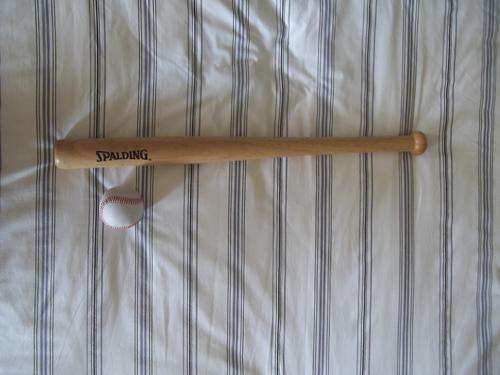 Spalding Baseball bat and ball