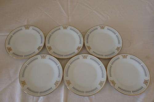 A STUNNING SET OF SIX NORITAKE OF JAPAN "BLAKLEY" PATTERN (2061) BONE CHINA CAKE/ SANDWICH PLATES