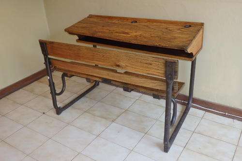 A TOTALLY STUNNING & SCARCE DOUBLE SEAT SCHOOL DESK IN GREAT CONDITION = ABSOLUTELY AWESOME!!!