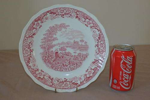 A GORGEOUS VINTAGE PINK & WHITE "SWINNERTONS" OF ENGLAND "SILVERDALE" IRONSTONE COLLECTABLE PLATE