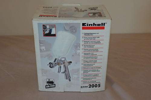 AN AWESOME EINHELL OF GERMANY MODEL EFPF2005 PAINT SPRAY GUN WITH GRAVITY FED CAN
