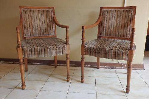 TWO SPECTACULAR VINTAGE/ANTIQUE? SOLID WOOD "REGENCY" PERIOD OCCASIONAL CHAIRS  bid/chair
