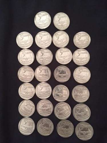 R 5 Inauguration coins x 26  Circulated