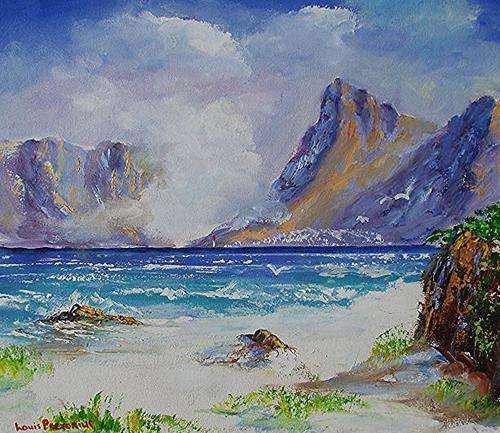 AN ORIGINAL LOUIS PRETORIUS:"An image of Houtbay" (470mm x 400mm )