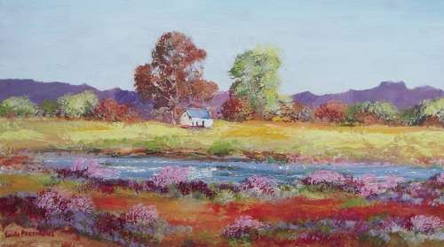 SMALL COTTAGE (oil on canvas:610mm x 340mm)