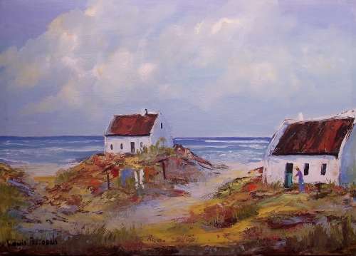 Fisherman's Cottages ( oil on stretched canvas on a frame: 540mm x 380mm x 20mm)