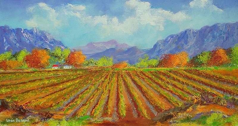 VIEW ON A BOLAND FARM: 760mm x 400mm oil on acanvas board