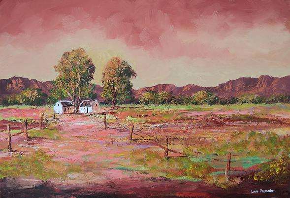 Louis Pretorius  >>'Autumn Cottages'(795mmx550mm)