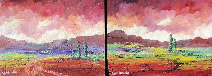 LOUIS PRETORIUS  >> PROMISING CLOUDS(2 x 400mmx 300mm)
