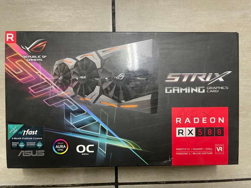 Asus Radeon ROG STRIX RX580-O8G-GAMING OC Edition RX 580 8GB GDDR5 256-bit PCI-E 3.0 Desktop Graphic