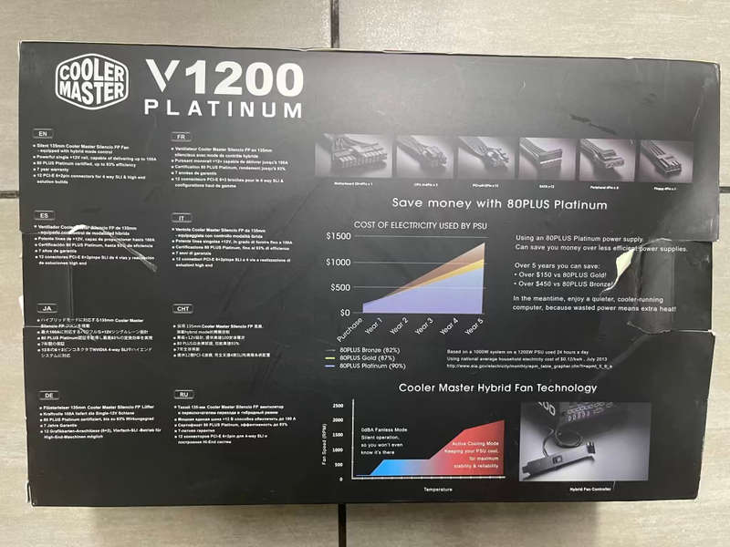 Cooler Master V1200 Platinum 1200W Full-Modular Power Supply