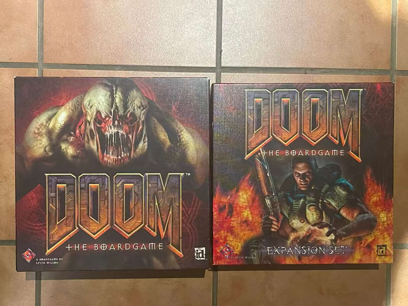 Doom: The Boardgame (2004) + Doom Expansion Set VERY RARE (Contents Sealed and Unpunched)