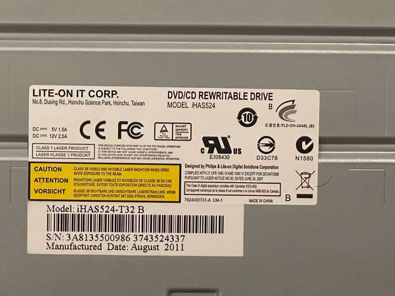 Liteon CD-RW Optical Drive Internal