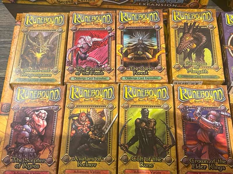 Runebound: Second Edition +Island of Dread + Sands of Al-Kalim +19 Expansions Sealed RARE Board Game