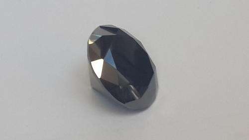 HUGE 59.82 Ct BLACK MOISSANItE DIAMOND R1 No Reserve Brilliant round cut