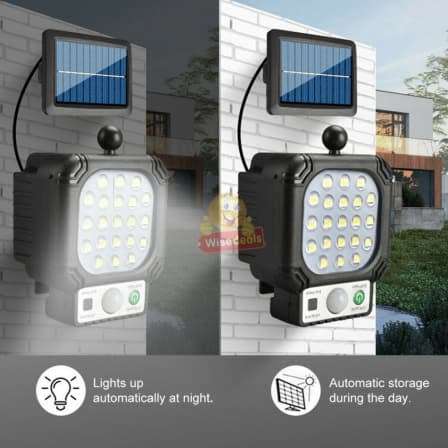 Super Bright Solar Split LED Wall Light, Build in Battery, 3 Selection Modes, No Electricity needed