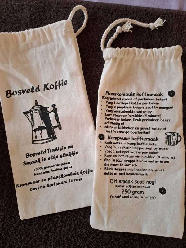 Bosveld Koffie - 100% gemaalde suiwer Honduras Arabica koffie