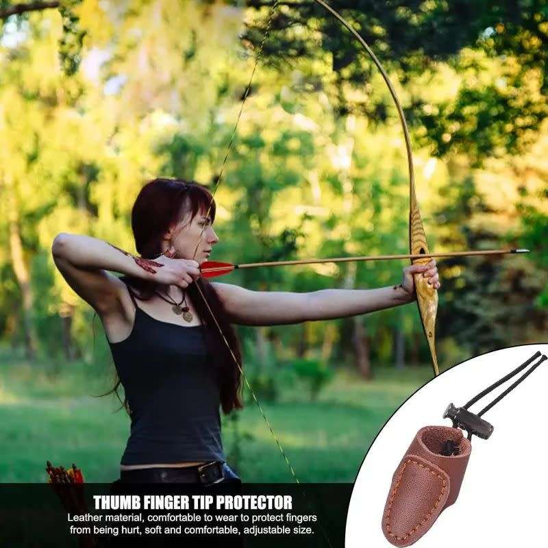 Recurve Bow Training - 1/2pcs Bow And Arrow Finger Guard, Adjustable Finger Tabs Accessory