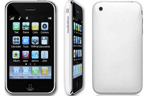 WHITE I9+++ 3.2" QVGA JAVA 2-Sim Dual Standby Touch Mobile Phone