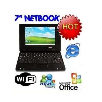 Mini 7" LCD Black WiFi Laptop Notebook Windows CE 2GB HD