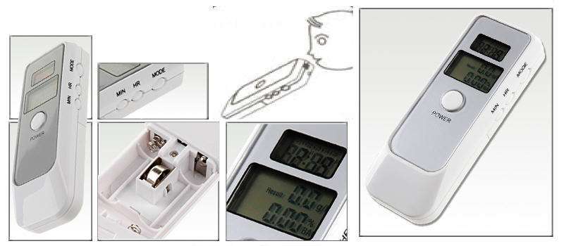 "SMALL AND COMPACT" Digital LCD Dual Display Alcohol Breathalyser