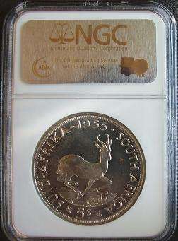 1955 South African 5Shillings NGC Graded Proof Starting at R1