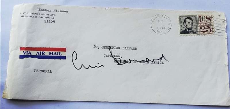 Dr. CHRISTIAAN BARNARD AUTOGRAPH