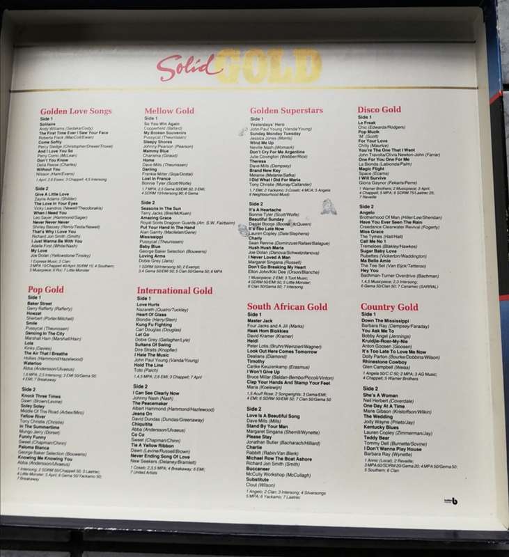 SOLID GOLD HITS - 8 RECORDS ALL ORIGINAL ARTISTS VG+
