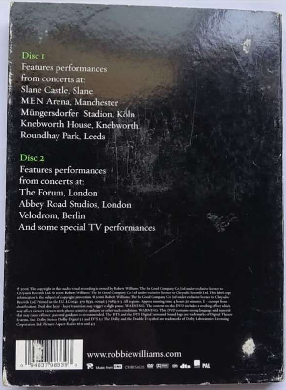 ROBBIE WILLIAMS - AND THROUGH IT ALL - DVD