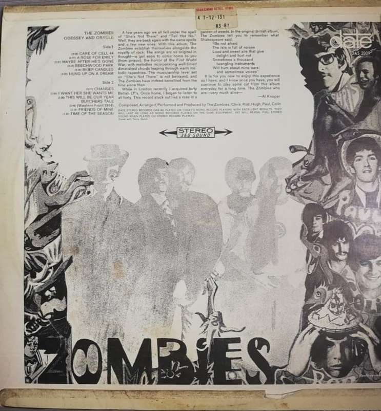 THE ZOMBIES - ODESSEY & ORACLE - 1968 - VINYL LP