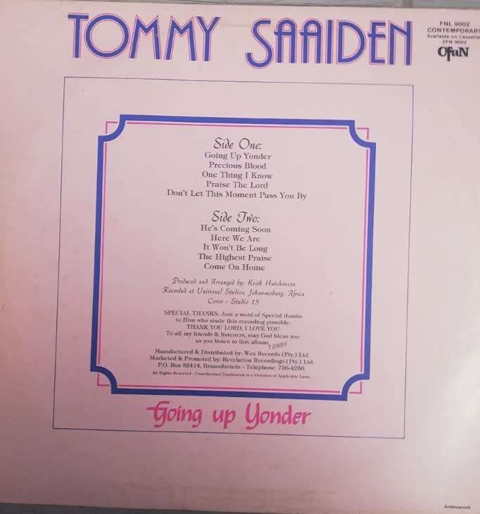 TOMMY SAAIDEN - GOING UP YONDER - VINYL LP