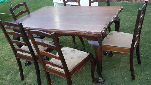 Solid imbiua ball and claw 6 seater dining set