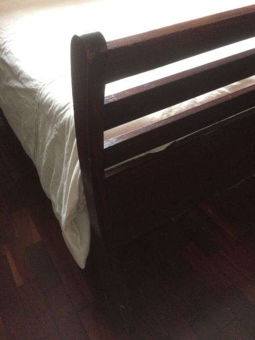 Solid Mahogonay King size sleigh bed