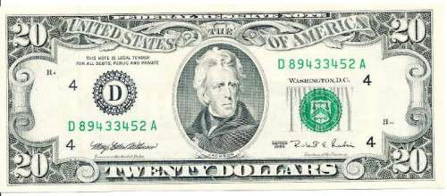 USA $20 Dollar Note (1995)