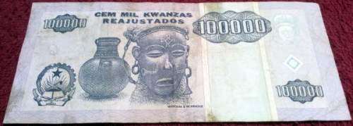 Angola 100000 Kwanzas Note 1995