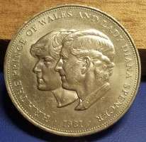 Royal Wedding Charles Diana Commemorative Crown Coin 1981