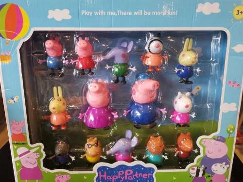 14pc peppa pig play set