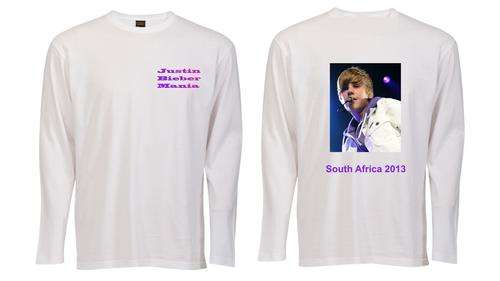 Justin Bieber South African Tour T-shirts