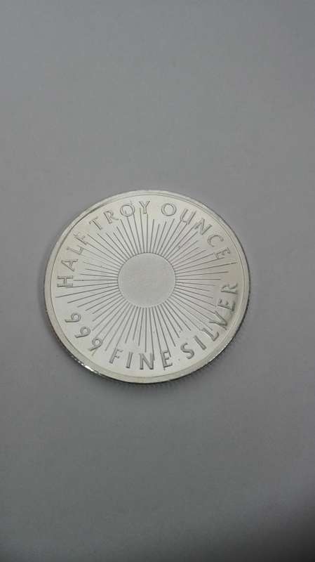 half ounce .999 silver round