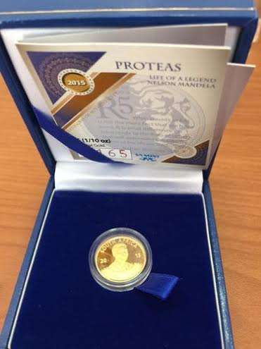 2015 MANDELA GOLD 1 TENTH X3 COINS