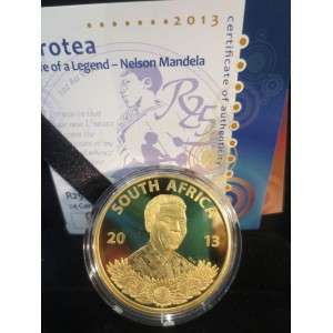 2013 1 OUNCE GOLD MANDELA 24 CARAT
