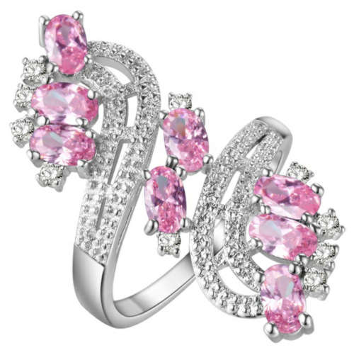 Zircon 925 Sterling Silver Simulated Diamond Rings for Women size 6-9